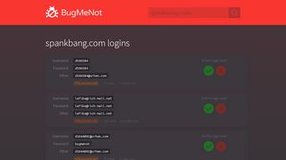 
                            3. spankbang.com passwords - BugMeNot