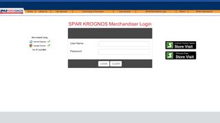 
                            8. SPAR KROGNOS Merchandiser Login - Merchandiser Tools Menu