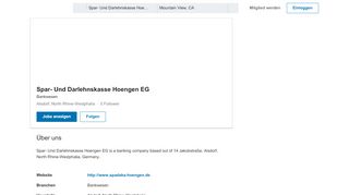 
                            12. Spar- Und Darlehnskasse Hoengen EG | LinkedIn