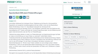 
                            4. ▷ Sparda-Bank BW plant Filialeröffnungen | Presseportal