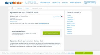 
                            7. sparendirekt.at - Kremser Bank Sparzinsen - online berechnen und ...