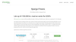 
                            11. Spargo Finans » Lån op til 150.000 kr. i dag » Lav rente fra 9,90%