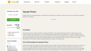 
                            8. Spargo Finans - Se de 10 billigste alternativer - TjekLån - Billig lån