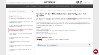 
                            5. Sparhandy Allnet-Flat: SIM-Karte sperren