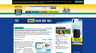 
                            12. Sparhandy jetzt mit eigenen Tarifen im Telekom-Netz - teltarif.de News