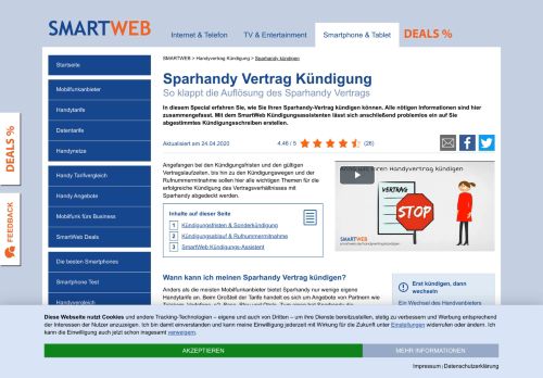 
                            6. Sparhandy kündigen - hier Handyvertrag Kündigung erstellen