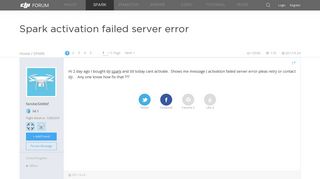 
                            8. Spark activation failed server error | DJI FORUM