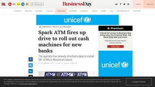 
                            10. Spark ATM fires up drive to roll out cash machines for new banks