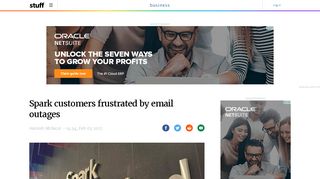 
                            12. Spark customers frustrated by email outages | Stuff.co.nz