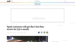 
                            9. Spark customers will get Sky's Fan Pass service for $30 a month | Stuff ...