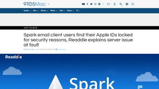 
                            9. Spark email client users find their Apple IDs locked for security ...