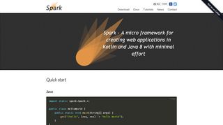 
                            2. Spark Framework: An expressive web framework for Kotlin and Java