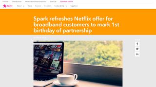 
                            6. Spark refreshes Netflix offer for broadband customers to mark 1st ...