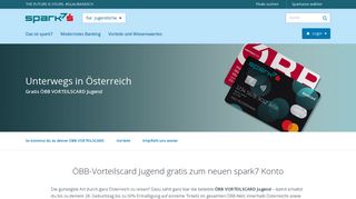 
                            9. spark7 Konto + gratis ÖBB VORTEILSCARD Jugend | Erste Bank und ...