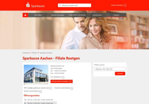 
                            5. Sparkasse Aachen - Geschäftsstelle Roetgen, Hauptstraße 51-53