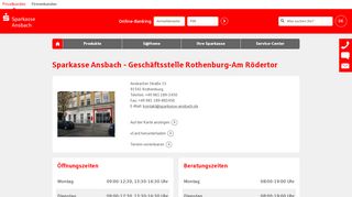 
                            3. Sparkasse Ansbach - Geschäftsstelle Rothenburg-Am Rödertor ...