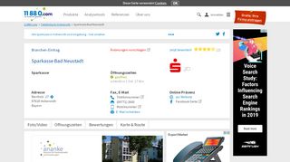 
                            12. ▷ Sparkasse Bad Neustadt | Bewertung, Adresse - 11880.com