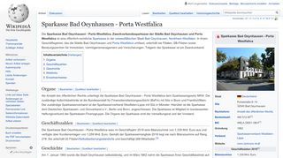 
                            3. Sparkasse Bad Oeynhausen - Porta Westfalica – Wikipedia