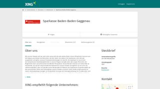 
                            6. Sparkasse Baden-Baden Gaggenau als Arbeitgeber | XING ...