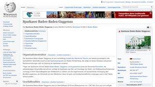 
                            11. Sparkasse Baden-Baden Gaggenau – Wikipedia