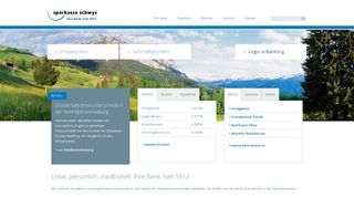 
                            4. Sparkasse - Bank - Schwyz - Seit 1812 | Bank Sparkasse Schwyz AG