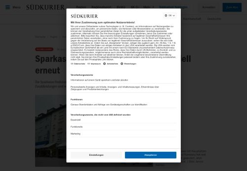 
                            12. Sparkasse Bodensee ändert Kontomodell erneut - SÜDKURIER Online