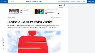 
                            7. Sparkasse Döbeln trotzt dem Zinstief - LVZ