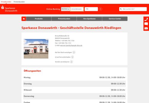 
                            12. Sparkasse Donauwörth - Geschäftsstelle Donauwörth Riedlingen ...