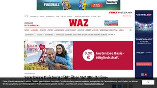 
                            9. Sparkasse Duisburg zählt über 167.000 Online-Banking-Konten - WAZ