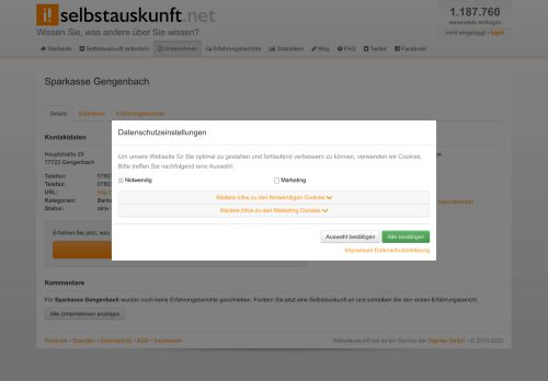 
                            12. Sparkasse Gengenbach • selbstauskunft.net