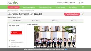 
                            9. Sparkasse Germersheim-Kandel als Ausbilder: Ausbildungsplätze ...