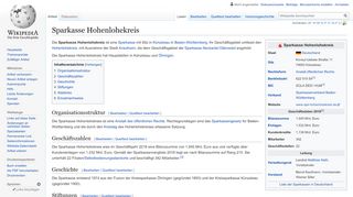 
                            11. Sparkasse Hohenlohekreis – Wikipedia