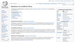 
                            7. Sparkasse im Landkreis Cham – Wikipedia