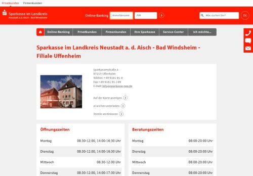 
                            11. Sparkasse im Landkreis Neustadt ad Aisch - Bad ... - Sparkasse Nea