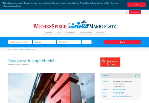
                            13. Sparkasse in Imgenbroich - Wochenspiegel Marktplatz