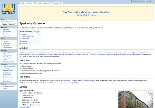 
                            12. Sparkasse Karlsruhe – Stadtwiki Karlsruhe