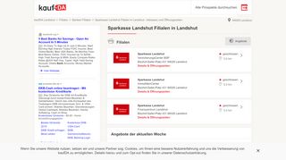 
                            5. Sparkasse Landshut Filialen in Landshut - Adressen und Öffnungszeiten