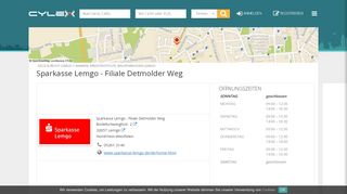 
                            7. Sparkasse Lemgo - Filiale Detmolder Weg - Öffnungszeiten - Cylex