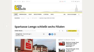 
                            9. Sparkasse Lemgo schließt sechs Filialen | Bad Salzuflen - LZ.de