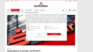 
                            10. Sparkasse Lemgo verärgert Kunden - nw.de