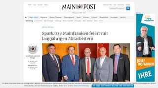 
                            12. Sparkasse Mainfranken feiert mit langjährigen Mitarbeitern - Main-Post