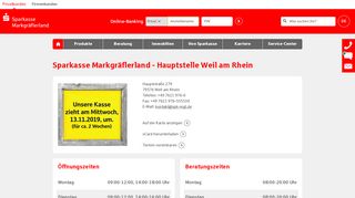 
                            8. Sparkasse Markgräflerland - Hauptstelle Weil am Rhein, Hauptstraße ...