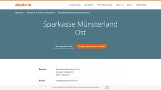 
                            12. Sparkasse Münsterland Ost Kündigungsadresse - Aboalarm