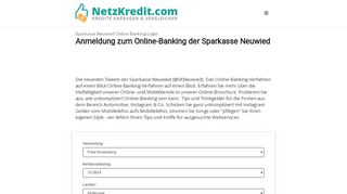 
                            10. Sparkasse Neuwied Online Banking Login | Anmeldung zum Online ...