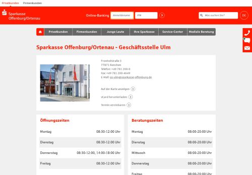 
                            12. Sparkasse Offenburg/Ortenau - Geschäftsstelle Ulm, Fronhofstraße 3