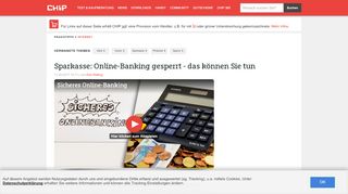 
                            1. Sparkasse: Online-Banking gesperrt - das können Sie tun - CHIP