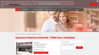 
                            5. Sparkasse Paderborn-Detmold - Filiale Horn, Marktplatz, Marktplatz 3