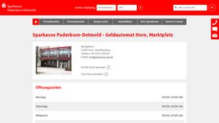 
                            7. Sparkasse Paderborn-Detmold - Geldautomat Horn, Marktplatz ...