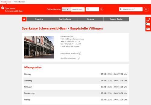 
                            7. Sparkasse Schwarzwald-Baar - Hauptstelle Villingen, Gerberstraße 45