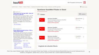 
                            11. Sparkasse SoestWerl Filialen in Soest - Adressen und Öffnungszeiten